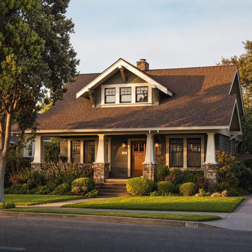 Completed roof on craftsman bungalow